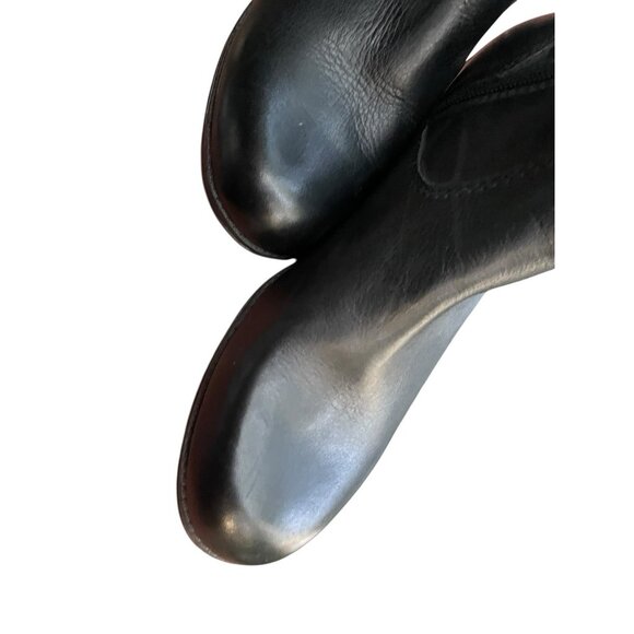 Bandolino Black Leather Studded Ankle Boots Sz 9 M Booties - Picture 3 of 5